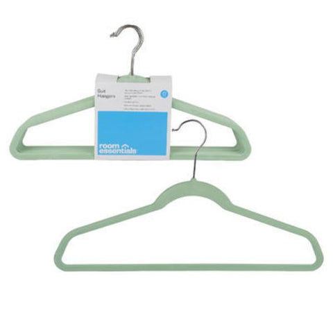 10-piece Green Velvet Suit Hanger - CASE OF 6