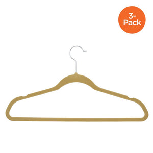 3-Pack Velvet Suit Hanger, Tan