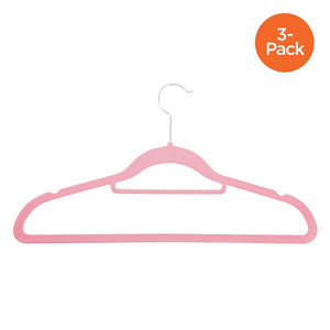 3-Pack Velvet Suit Hangers, Pink