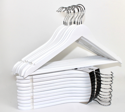 Closet Spice Wood Hangers - Set of 40 (White)