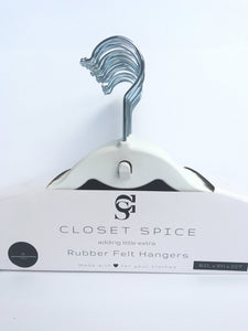 Closet Spice Rubber Coated Plastic Non-Slip Suit Hangers (White)