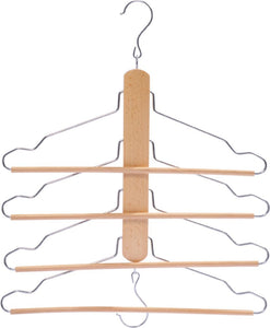 Closet Spice Wood 4 Tier Hanger - Set of 2 (Natural)